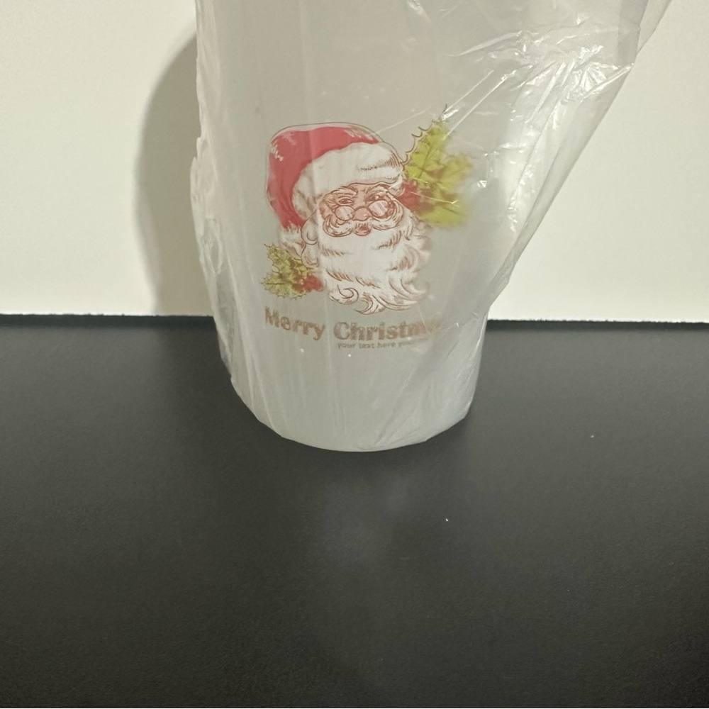 Festive/4 Pieces Christmas Glass Cups Set 16 oz/Bamboo Lids - Picture 6 of 14